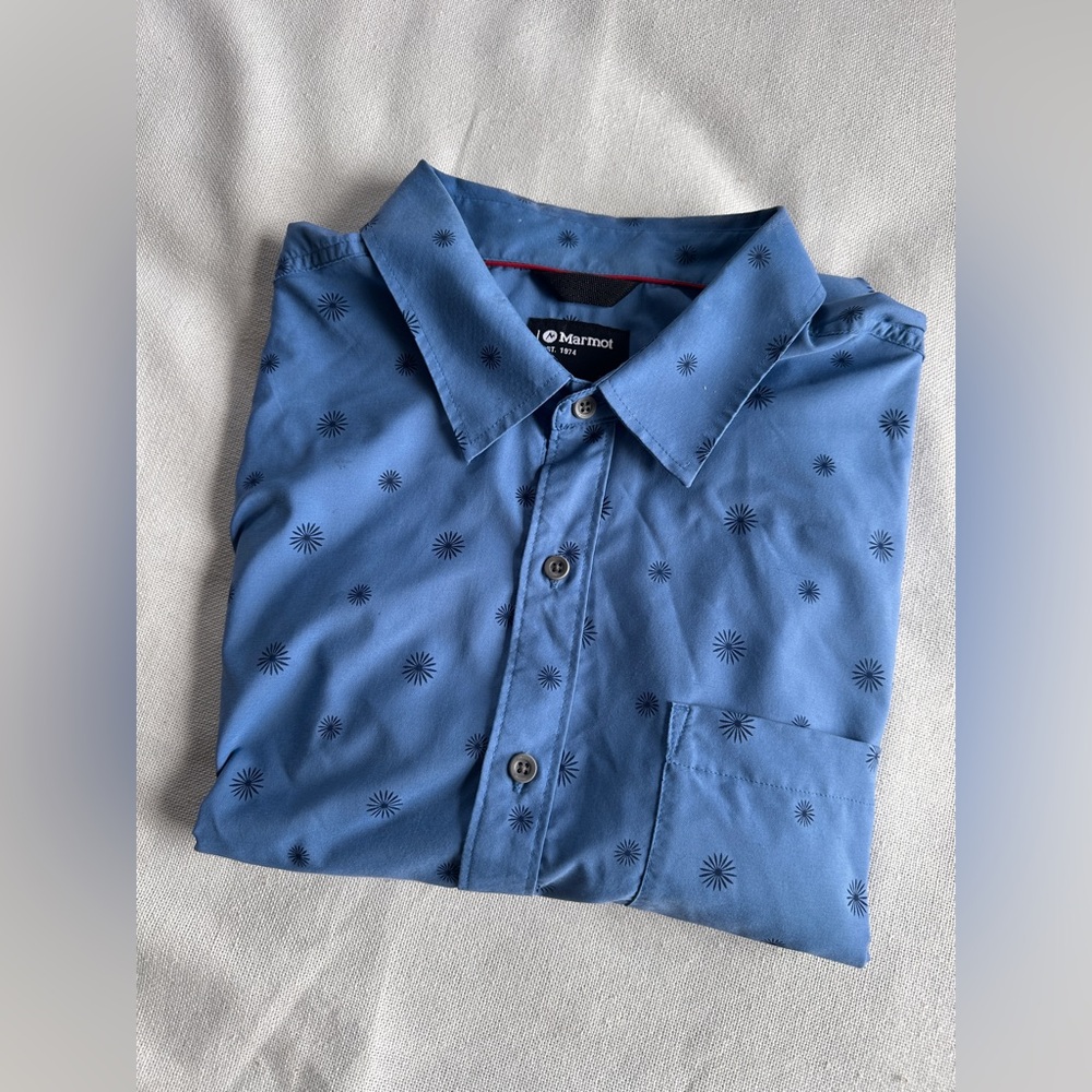 MARMOT Sugar Pine Short Sleeve Button Down Technical Shirt Men’s XL